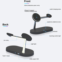 3 in 1 Wireless Charger Stand for Iphone 12/13/14/15/16/17 Fast Charging Station for Apple Watch 10 9 8 7 6 5 4 Airpods 2 3 Pro